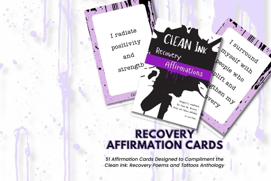 Clean Ink Affirmations for recovery mock up