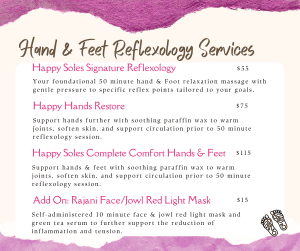 Reflexology Service List